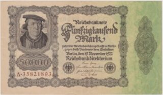 1922 - 50.000 Mark - Il Volto del Borgomastro