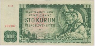 1961 - 100 Korun - L'Unione del Lavoro e la Gloria di Praga