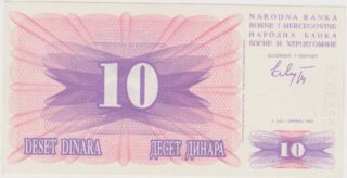1992 - 10 Dinara – Il Simbolo dell'Unione e il Ponte Abbattuto
