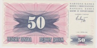 1992 - 50 Dinara - Il Viola della Storia e del Passaggio