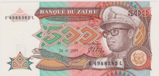 1989 - 500 Zaïres - Il Ponte della Solidità