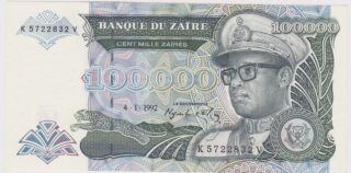 1992 - 100.000 Zaïres - L'Assemblea del Potere