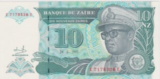 1993 - 10 Nouveaux Zaïres - L'Icona dell'Unità