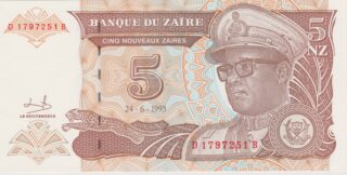 1993 - 5 Nouveaux Zaïres - L'Architettura del Potere