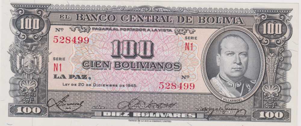 1945 - 100 Bolivianos - Bolivia