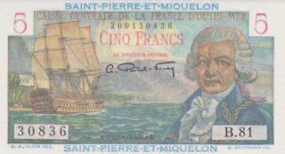 1950 - 5 Francs - Saint-Pierre-et-Miquelon