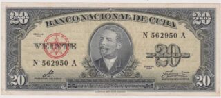1960 - 20 Pesoa - Cuba