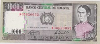 1982 - 1.000 Pesos Bolivianos - Bolivia