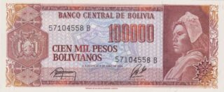 1984 - 100.000 Pesos Bolivianos - Bolivia