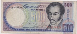 1987 - 500 Bolivares - Venezuela