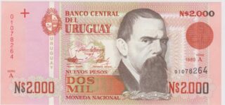 1989 - 2.000 Nuevos Pesos - Uruguay