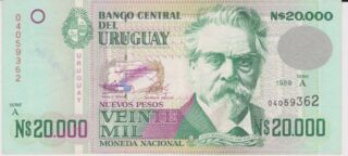 1989 - 20.000 Nuevos Pesos - Uruguay