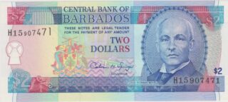 1995 - 2 Dollars - Barbados