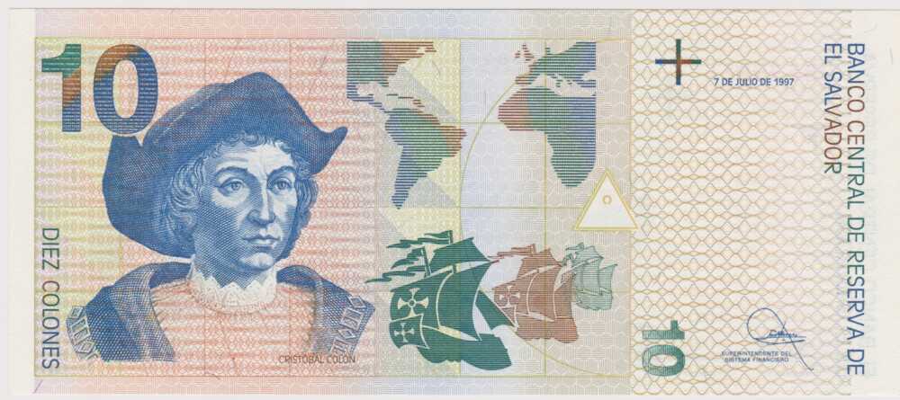 1997 - 10 Colones - El Salvador - immagine 2