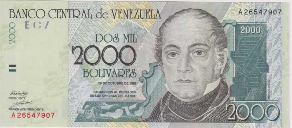 1998 - 2.000 Bolivares - Venezuela