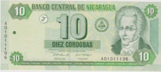 2002 - 10 Còrdobas - Nicaragua