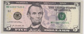2013 - 5 Dollars - U.S.A.