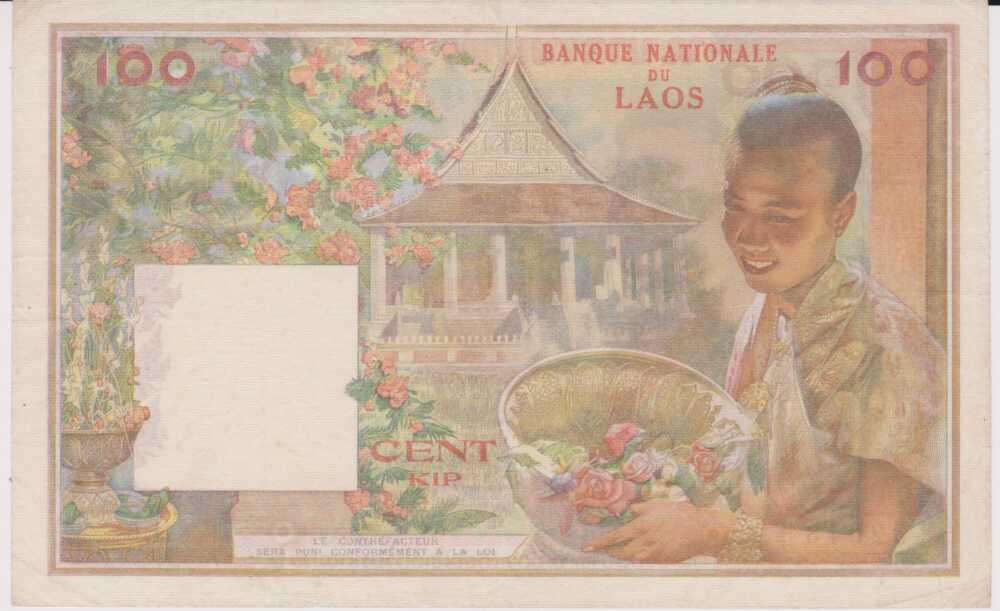 1957 - 100 Kip - Laos - immagine 2