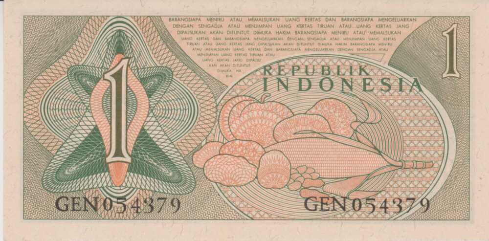 1961 - 1 Rupiah - Republic Indonesia - immagine 2