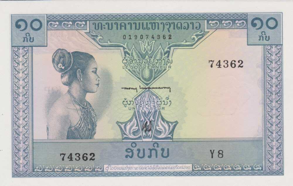 1962 - 10 Kip - Laos