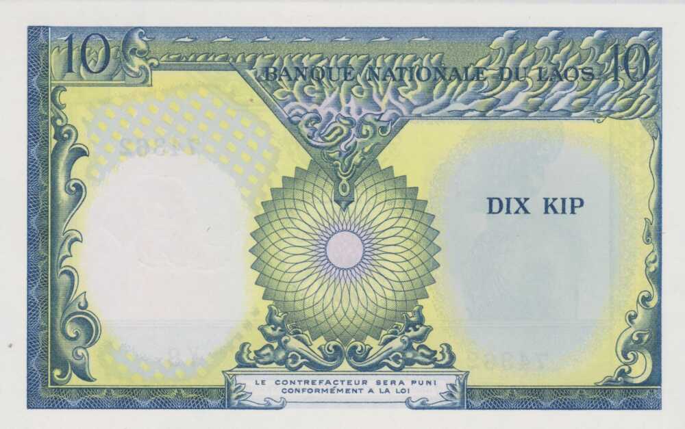 1962 - 10 Kip - Laos - immagine 2