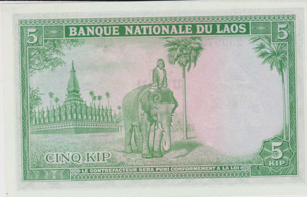 1962 - 5 Kip - Laos - immagine 2