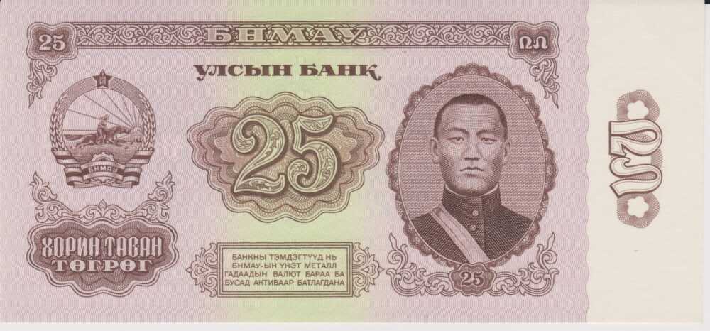 1966 - 25 togrog -Mongolia