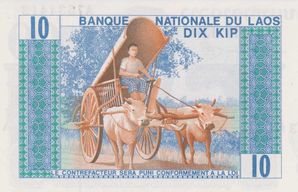 1974 - 10 Kip - Laos - immagine 2