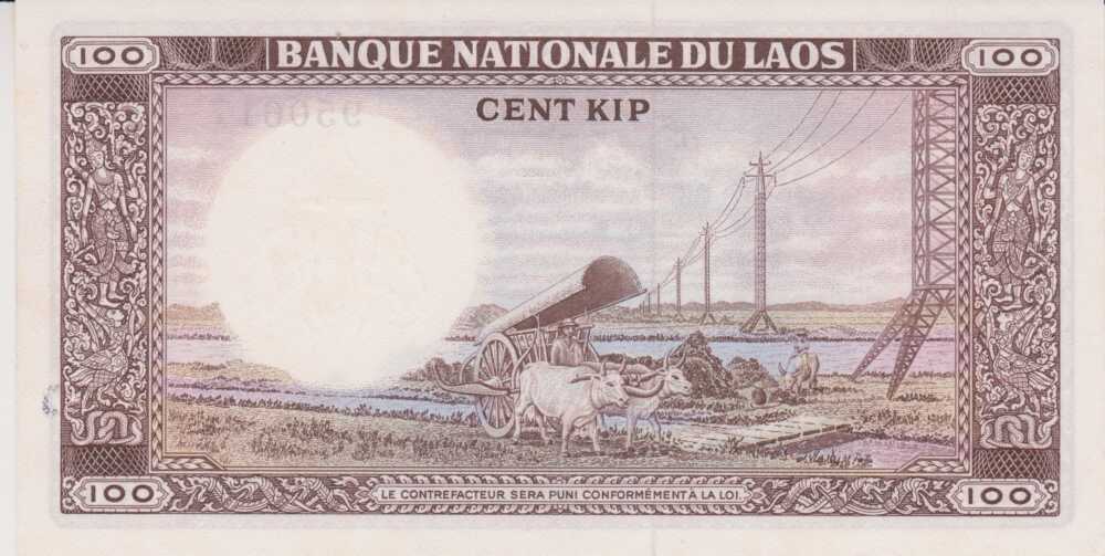 1974 - 100 Kip - Laos - immagine 2