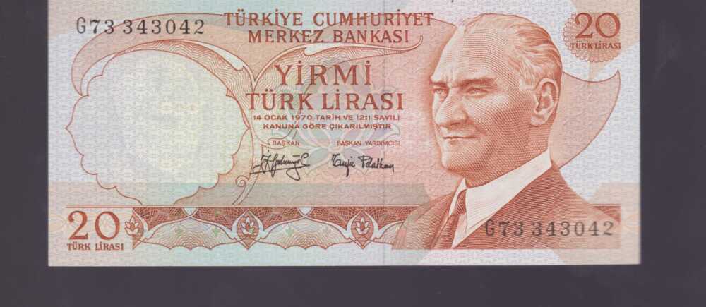 1974 - 20 Turk Lirasi - Turchia