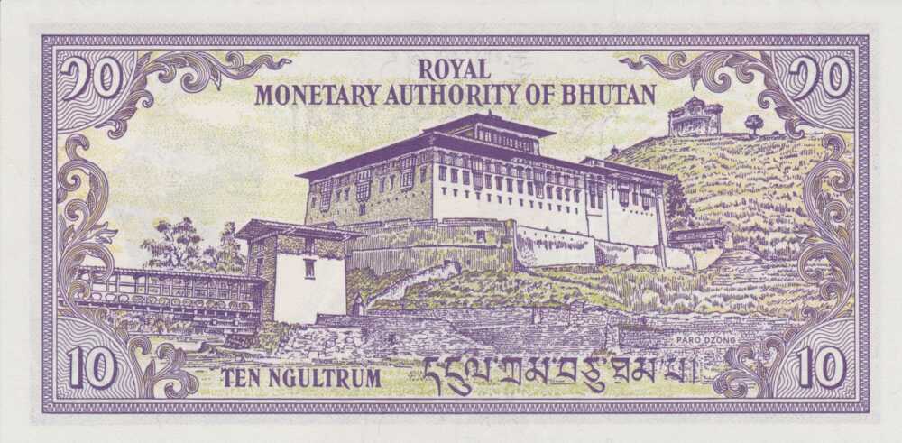 1986 - 10 Ngultrum - Bhutan - immagine 2