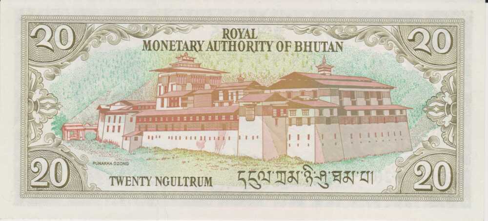 1986 - 20 Ngultrum - Bhutan - immagine 2