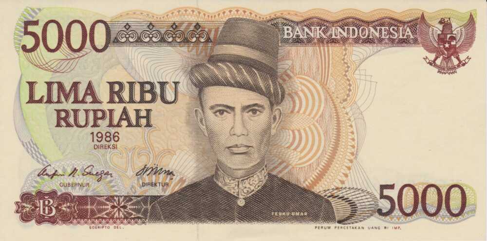1986 - 5.000 Rupiah - Indonesia