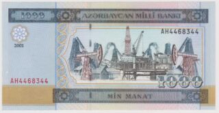 2001 1.000 Manat - Azerbaigiano