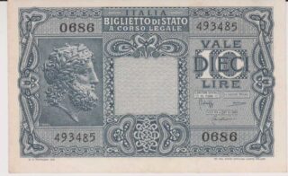 1944 - 10 Lire - Italia