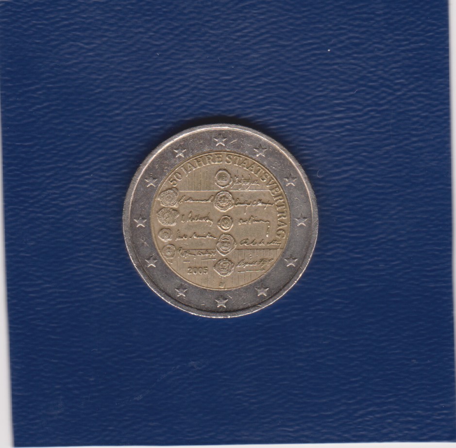 2005 - 2 - euro - 50° Anniversario del Trattato dello Stato Austrieco - Austria