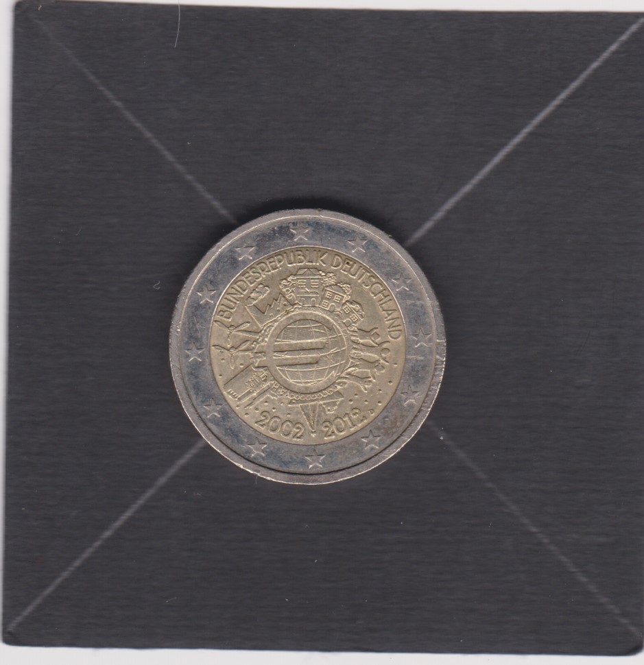 2012 - 2 euro - 10° Anniversario delle Banconote e Monete in Euro 2002-2012-Germania