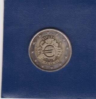 2012 - 2 euro - 10° Anniversario delle Banconote e Monete in euro 2002-2012 - Spagna