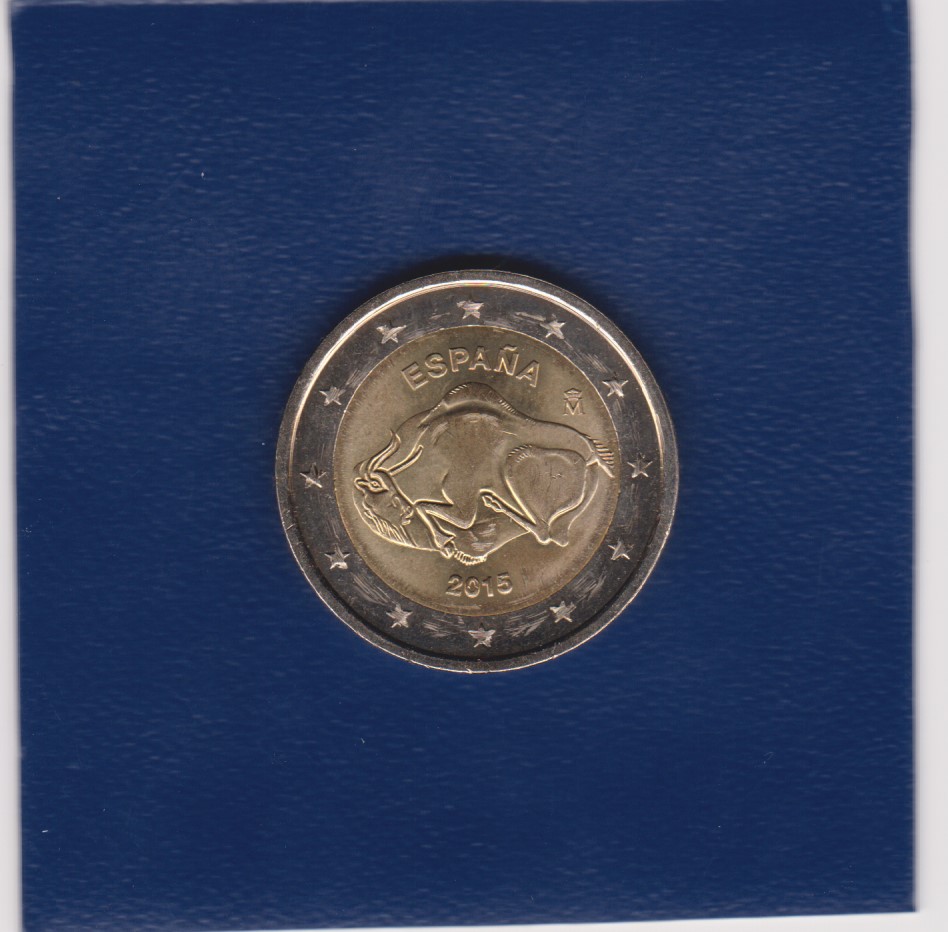 2015 - 2 euro - Grotta di Altamira . Patrimonio dell'Unesco - Spagna