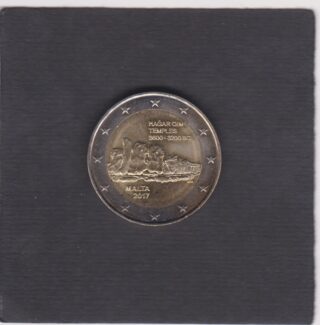 2017 - 2 euro - Hagar Qim Temples - Siti Preistorici Maltesi - Malta