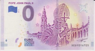 Banconota euro zero - Papa John Paul II - Polonia