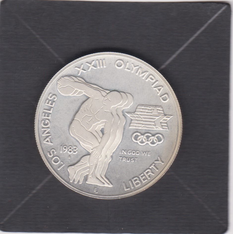 1983 - One Dollar Ag. -XXIII Olimpiad Los Angeles -Lancio del disco -