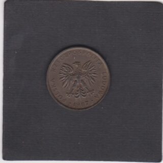 1987 - 5 Zlotych - Aquila ad ali spiegate , stemma polacco - Polonia