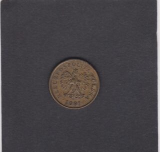 1991 - 5 Groszy - Aquila coronata ad ali spiegate - Polonia