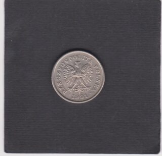 1991 - 50 Groszy - Aquila coronata ad ali spiegate - Polonia