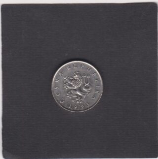 1993 - 1 Corona - Leone Rampante Simbolo della Repubblica Ceca - Repubblica Ceca