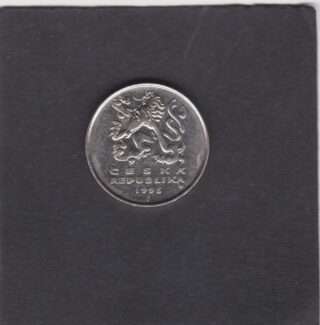 1995 - 5 Corone - Leone Ceco Rampante con due code - Repubblica Ceca